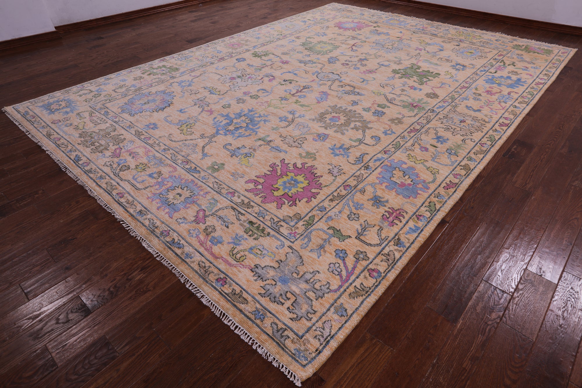 Turkish Oushak Hand Knotted Wool Rug - 10' 3" X 14' 5" - Golden Nile