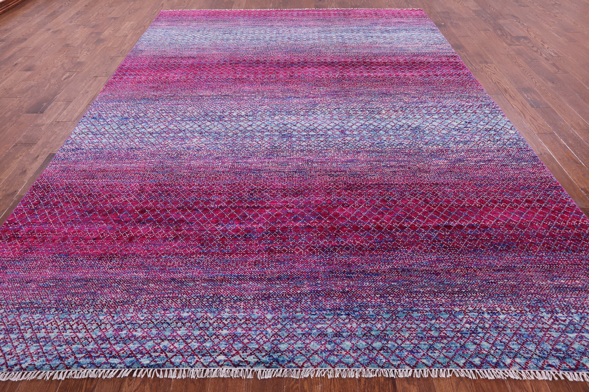 Savannah Grass Handmade Wool & Silk Rug - 9' 2" X 12' 2" - Golden Nile