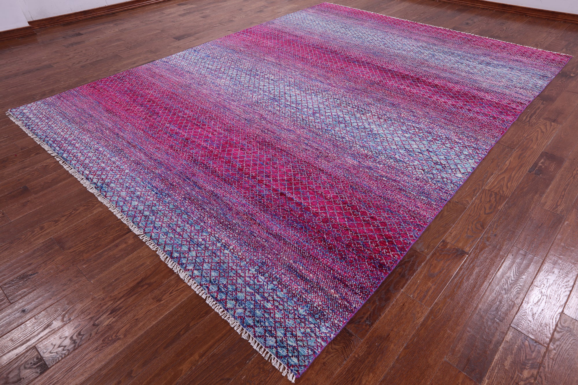 Savannah Grass Handmade Wool & Silk Rug - 9' 2" X 12' 2" - Golden Nile