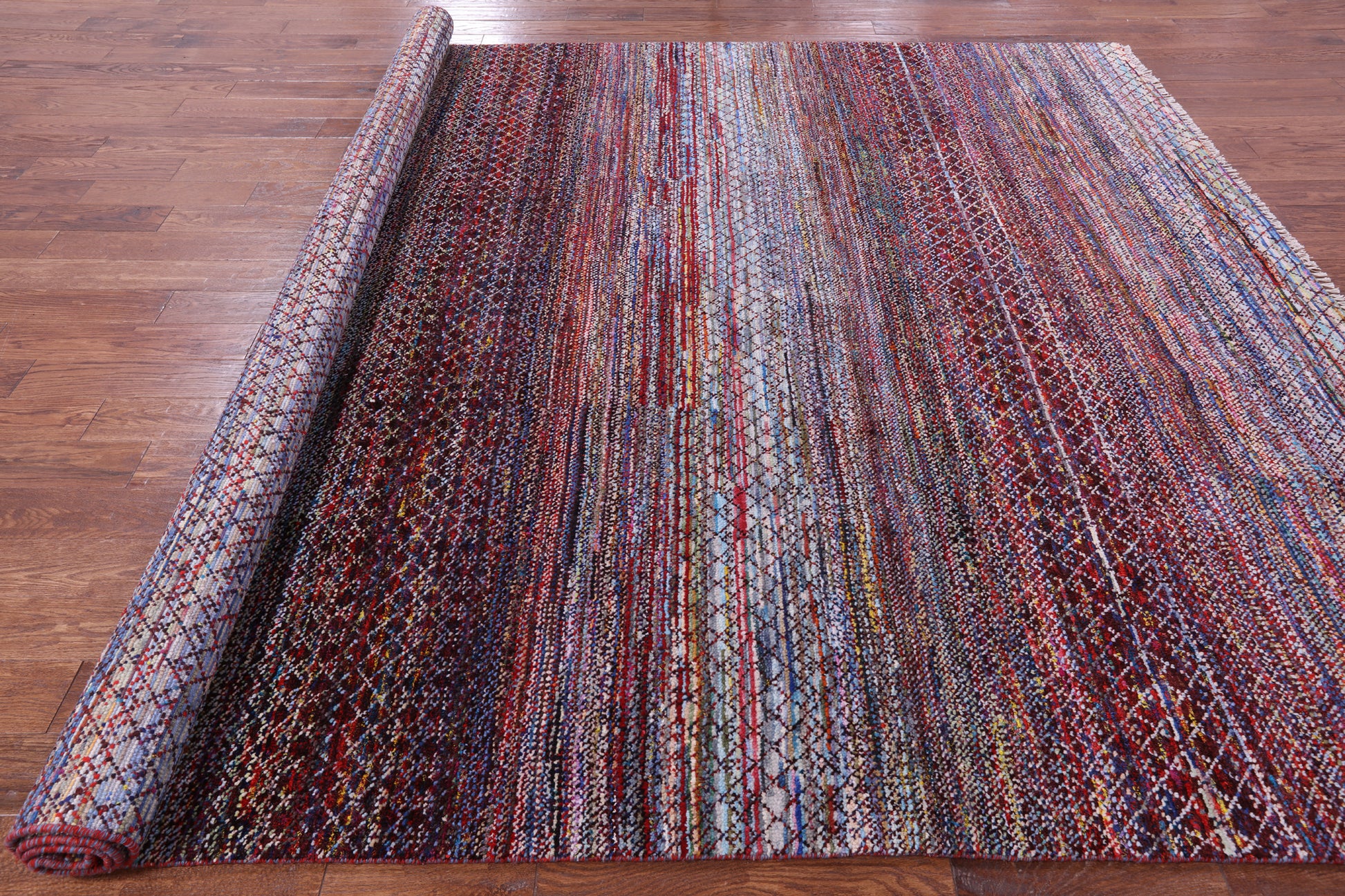 Savannah Grass Hand Knotted Wool & Silk Rug - 9' 1" X 11' 7" - Golden Nile
