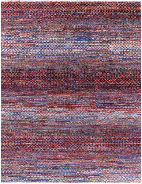 Savannah Grass Hand Knotted Wool & Silk Rug - 9' 1" X 11' 7" - Golden Nile