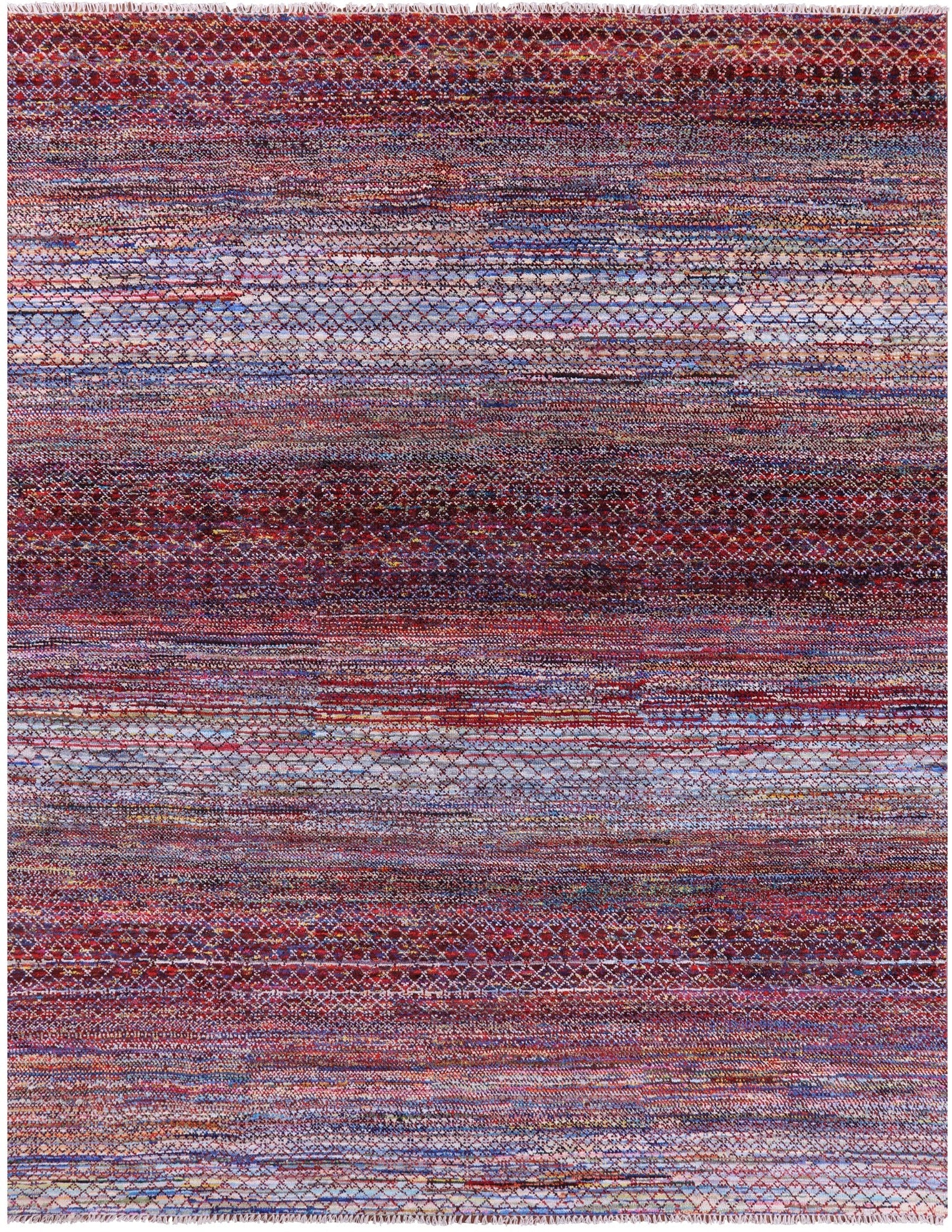 Savannah Grass Hand Knotted Wool & Silk Rug - 9' 1" X 11' 7" - Golden Nile