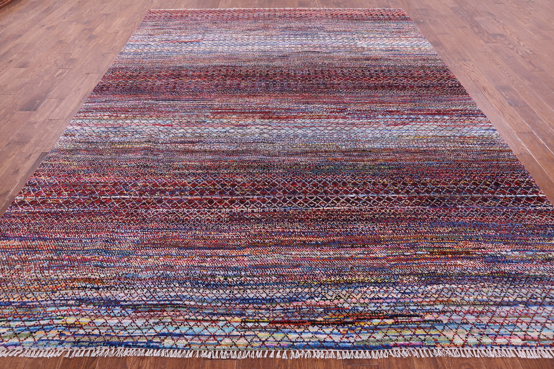 Savannah Grass Hand Knotted Wool & Silk Rug - 9' 1" X 11' 7" - Golden Nile