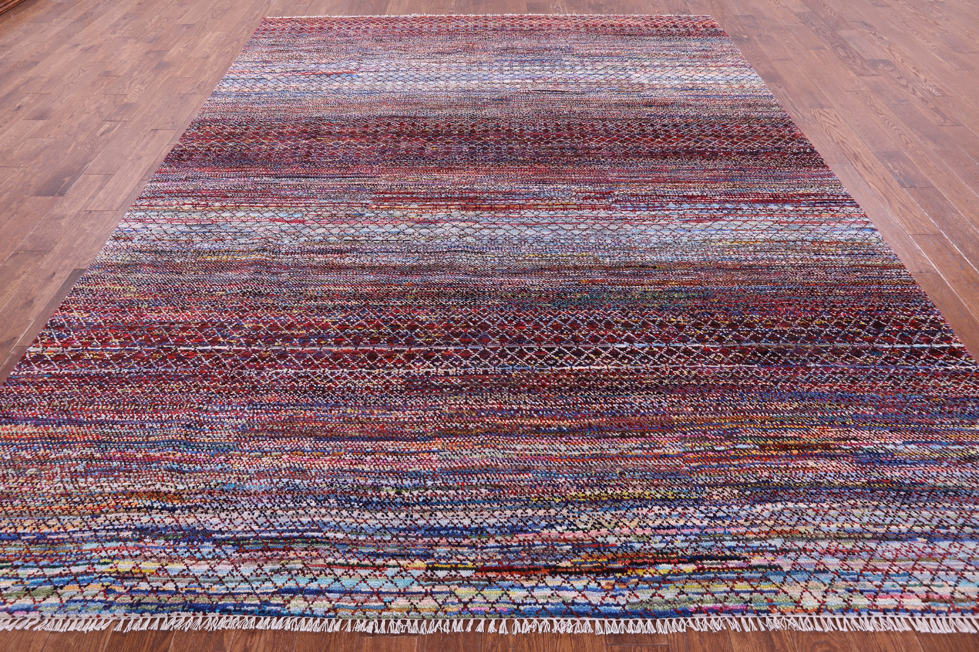 Savannah Grass Hand Knotted Wool & Silk Rug - 9' 1" X 11' 7" - Golden Nile