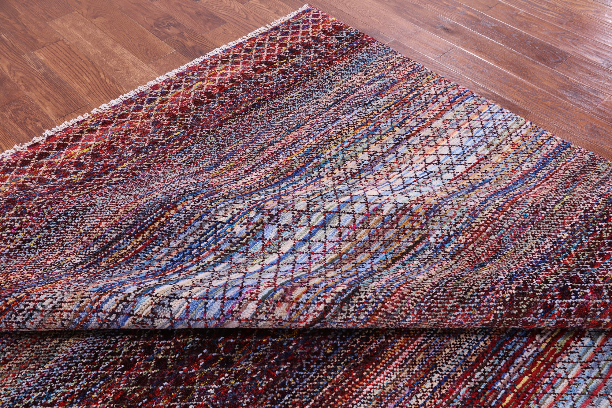 Savannah Grass Hand Knotted Wool & Silk Rug - 9' 1" X 11' 7" - Golden Nile