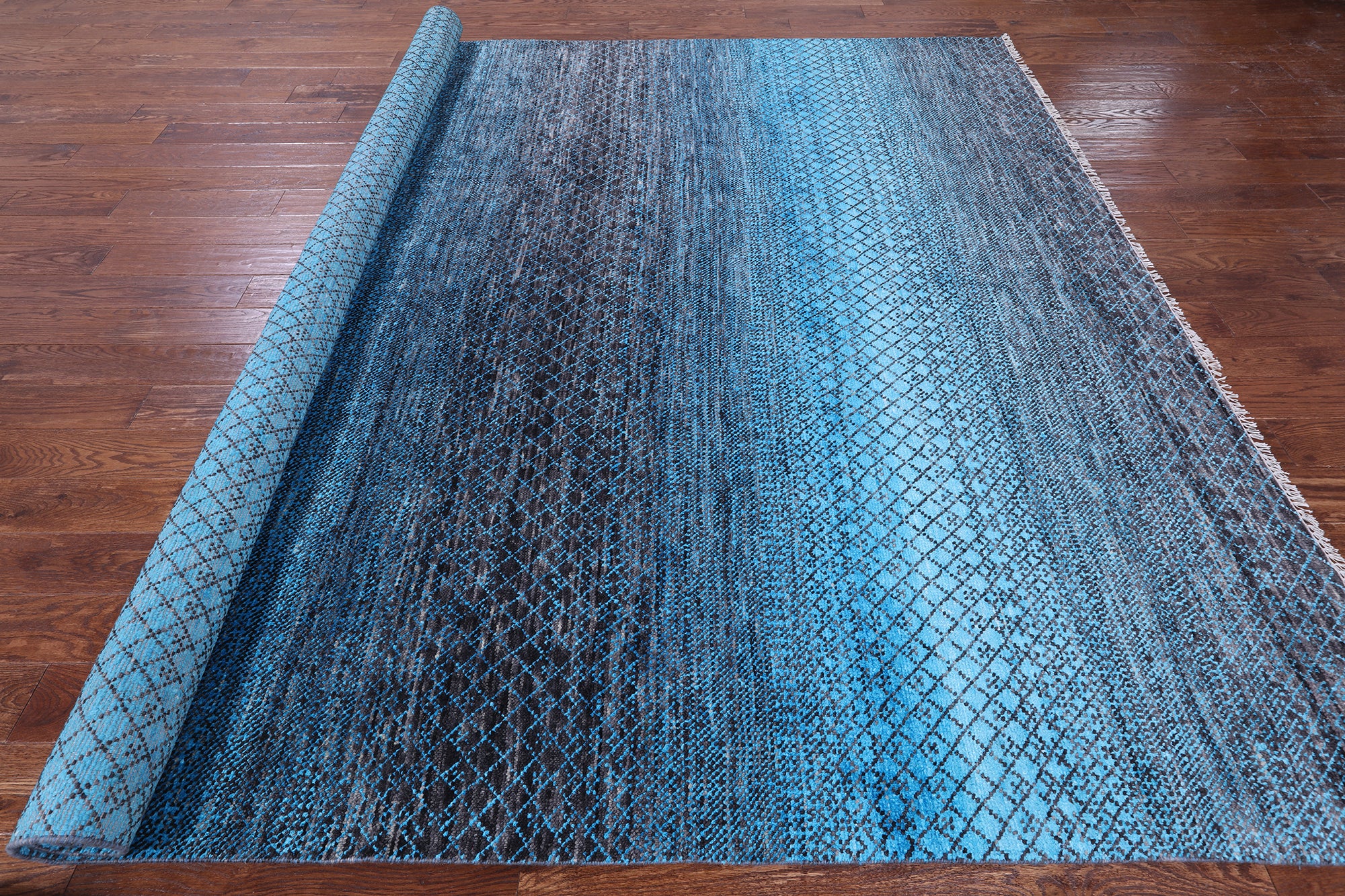 Savannah Grass Handmade Wool & Silk Rug - 8' 9" X 11' 8" - Golden Nile