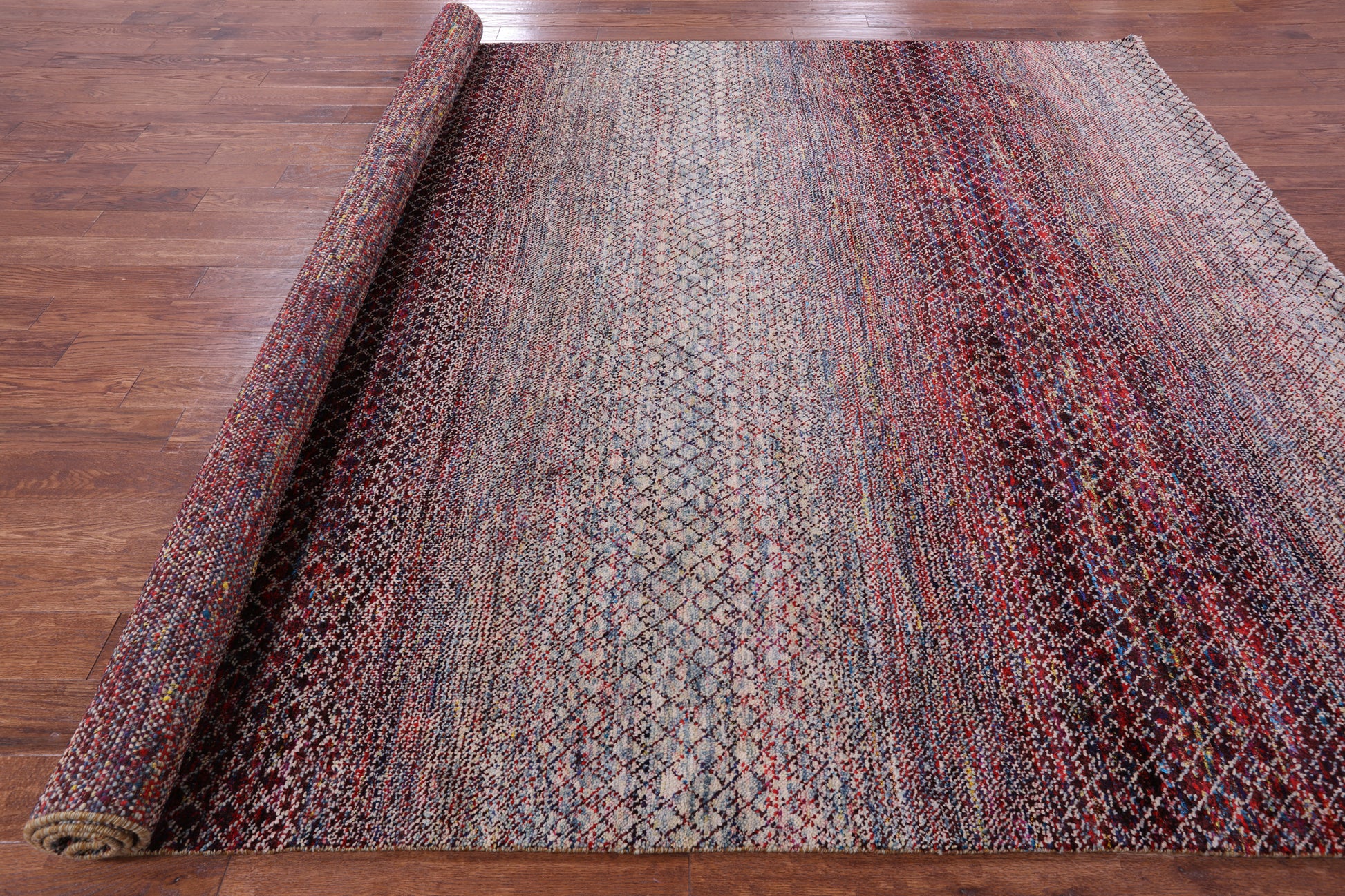 Savannah Grass Hand Knotted Wool & Silk Rug - 9' 1" X 11' 10" - Golden Nile