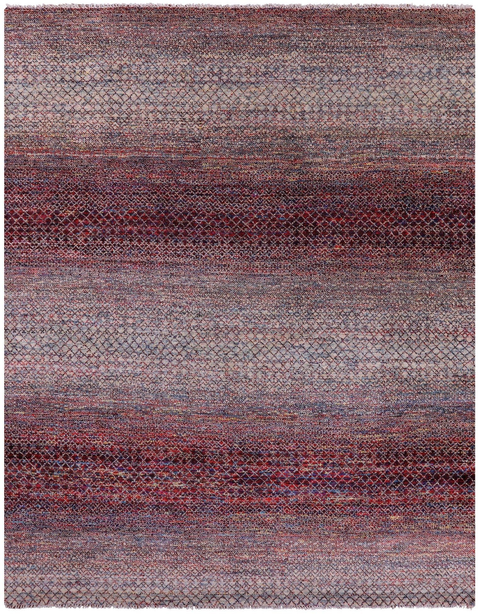 Savannah Grass Hand Knotted Wool & Silk Rug - 9' 1" X 11' 10" - Golden Nile