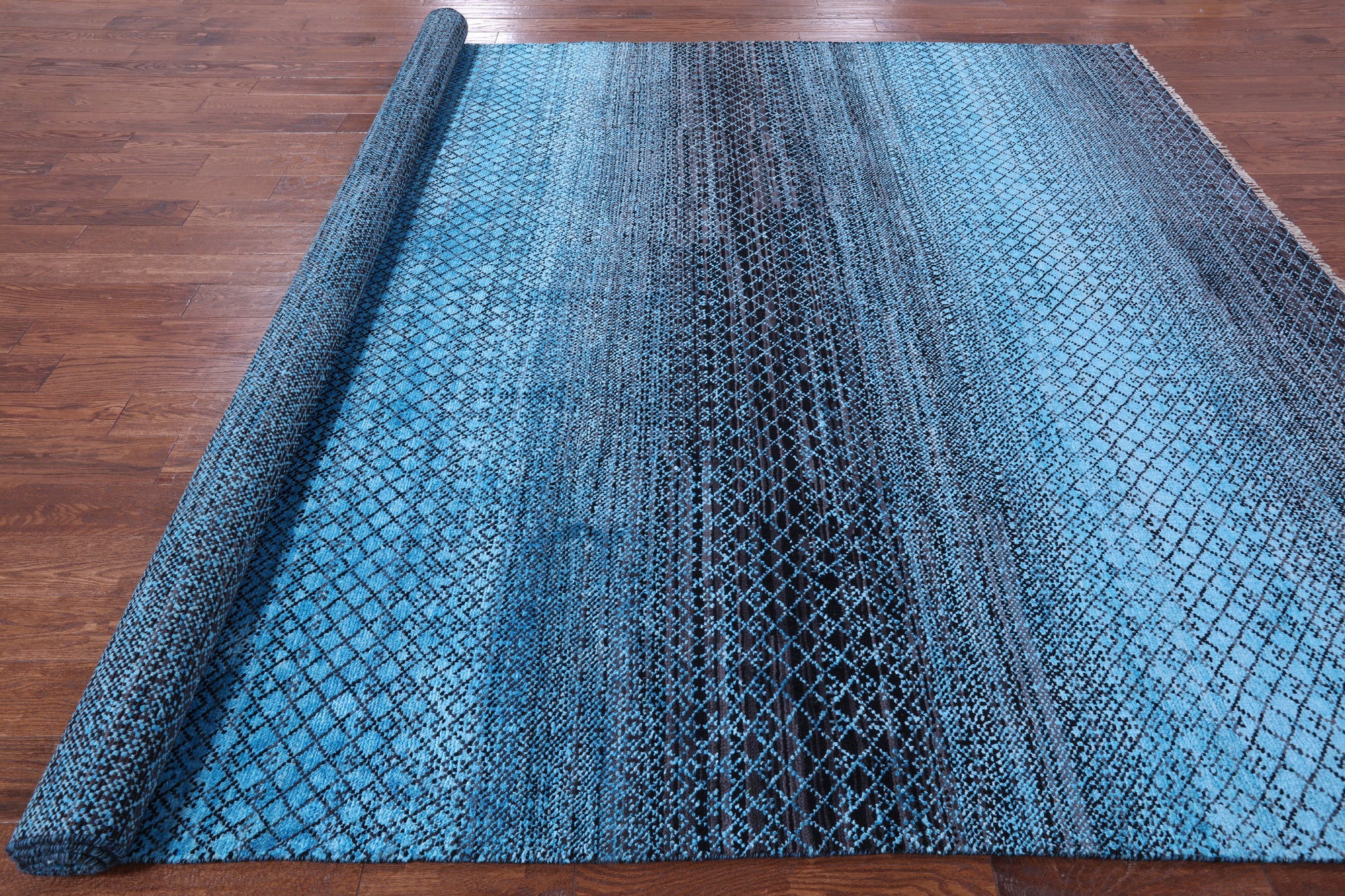 Savannah Grass Hand Knotted Wool & Silk Rug - 9' 0" X 11' 10" - Golden Nile