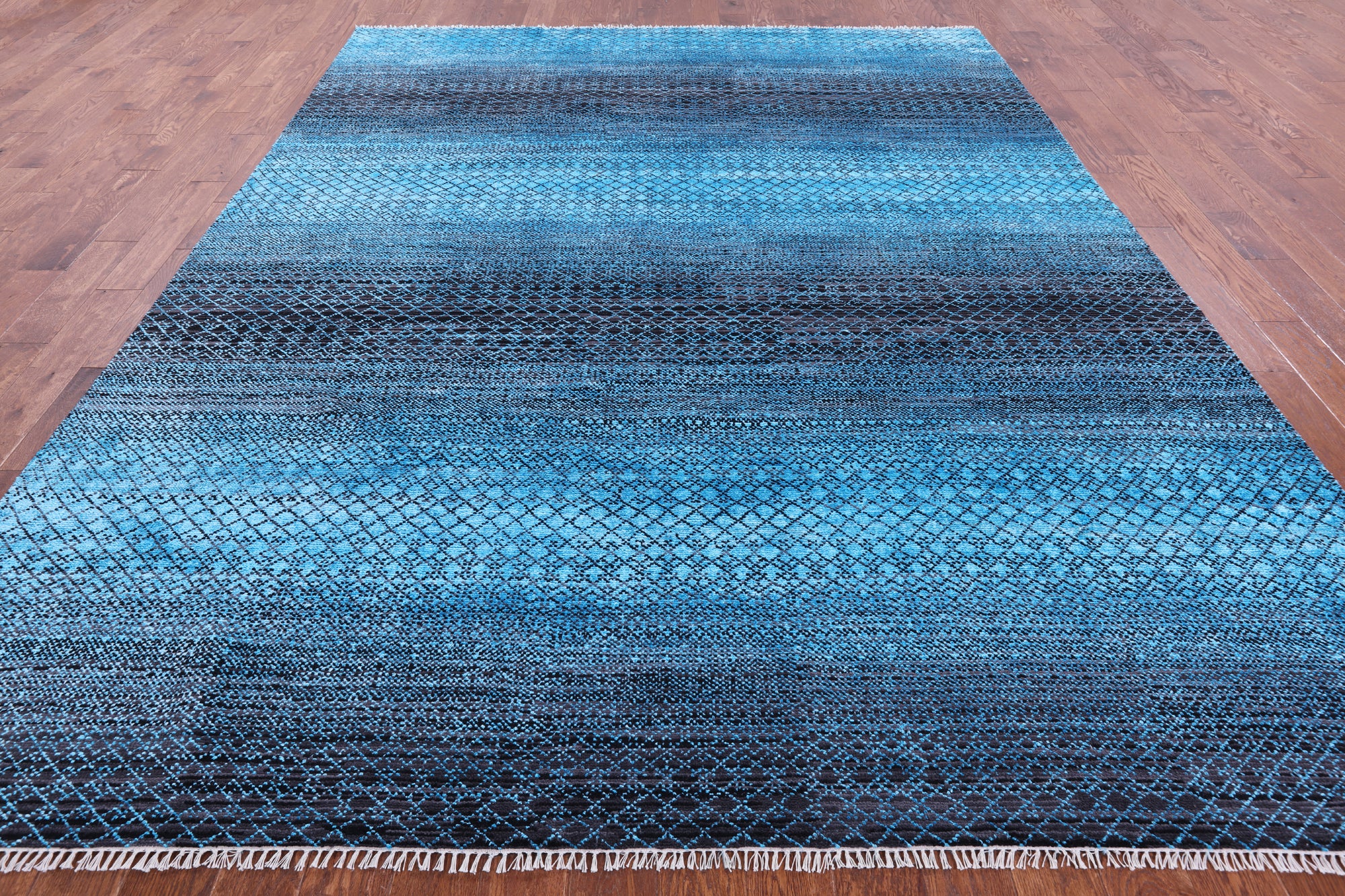 Savannah Grass Hand Knotted Wool & Silk Rug - 9' 0" X 11' 10" - Golden Nile