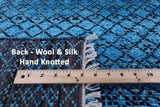 Savannah Grass Hand Knotted Wool & Silk Rug - 9' 0" X 11' 10" - Golden Nile