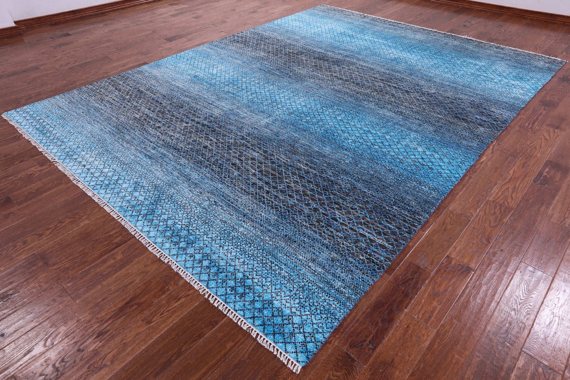 Savannah Grass Hand Knotted Wool & Silk Rug - 8' 10" X 11' 10" - Golden Nile