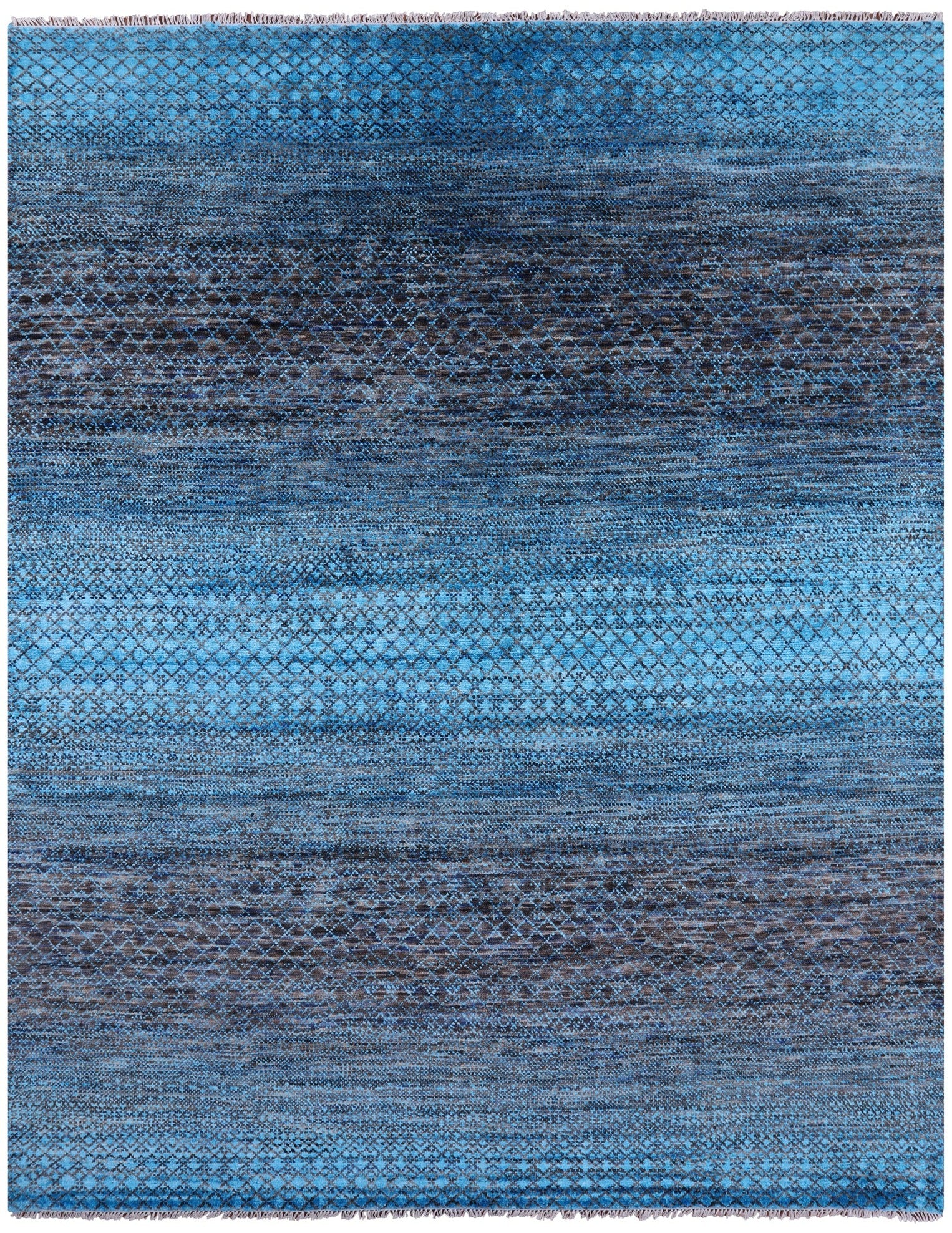 Savannah Grass Hand Knotted Wool & Silk Rug - 8' 1" X 10' 6" - Golden Nile