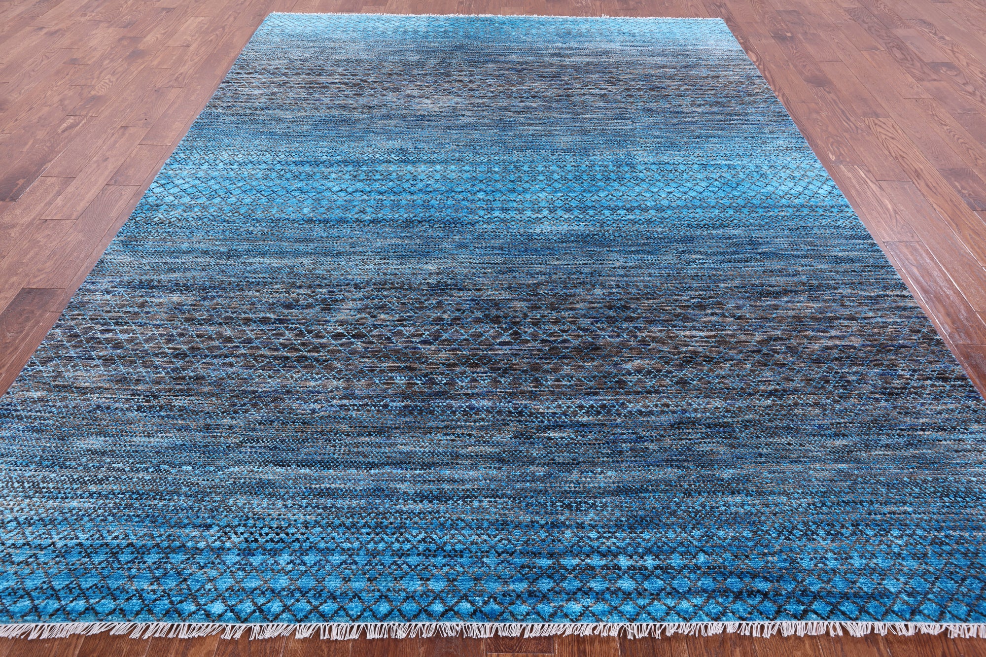 Savannah Grass Hand Knotted Wool & Silk Rug - 8' 1" X 10' 6" - Golden Nile