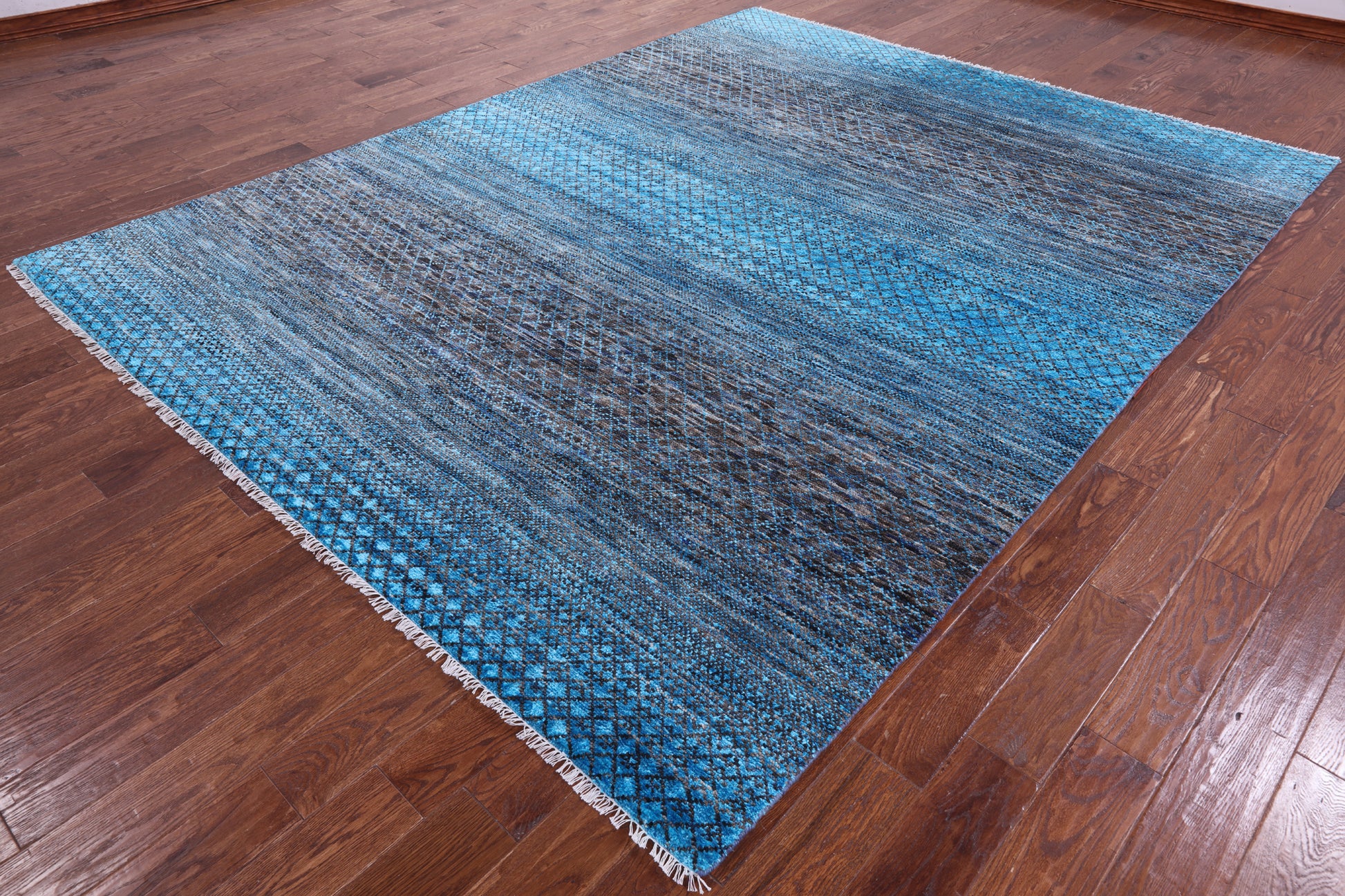 Savannah Grass Hand Knotted Wool & Silk Rug - 8' 1" X 10' 6" - Golden Nile