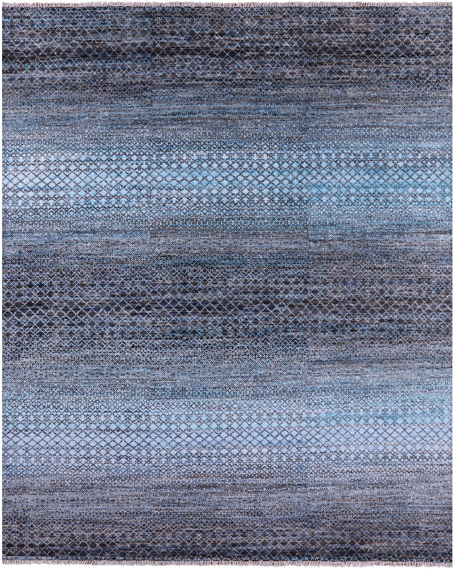 Savannah Grass Hand Knotted Wool & Silk Rug - 8' 1" X 9' 11" - Golden Nile