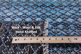 Savannah Grass Hand Knotted Wool & Silk Rug - 8' 1" X 9' 11" - Golden Nile