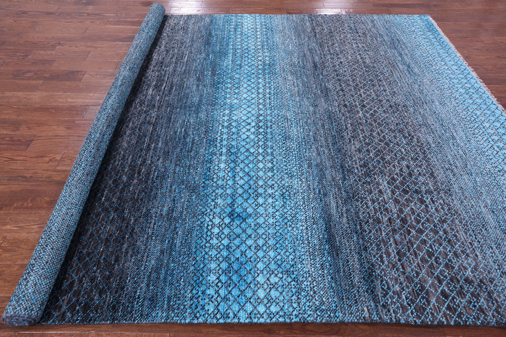 Savannah Grass Hand Knotted Wool & Silk Rug - 8' 2" X 10' 0" - Golden Nile