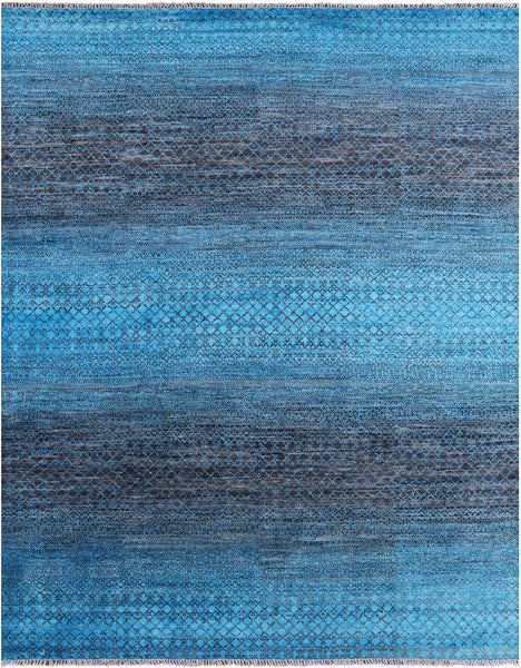 Savannah Grass Hand Knotted Wool & Silk Rug - 8' 1" X 10' 2" - Golden Nile