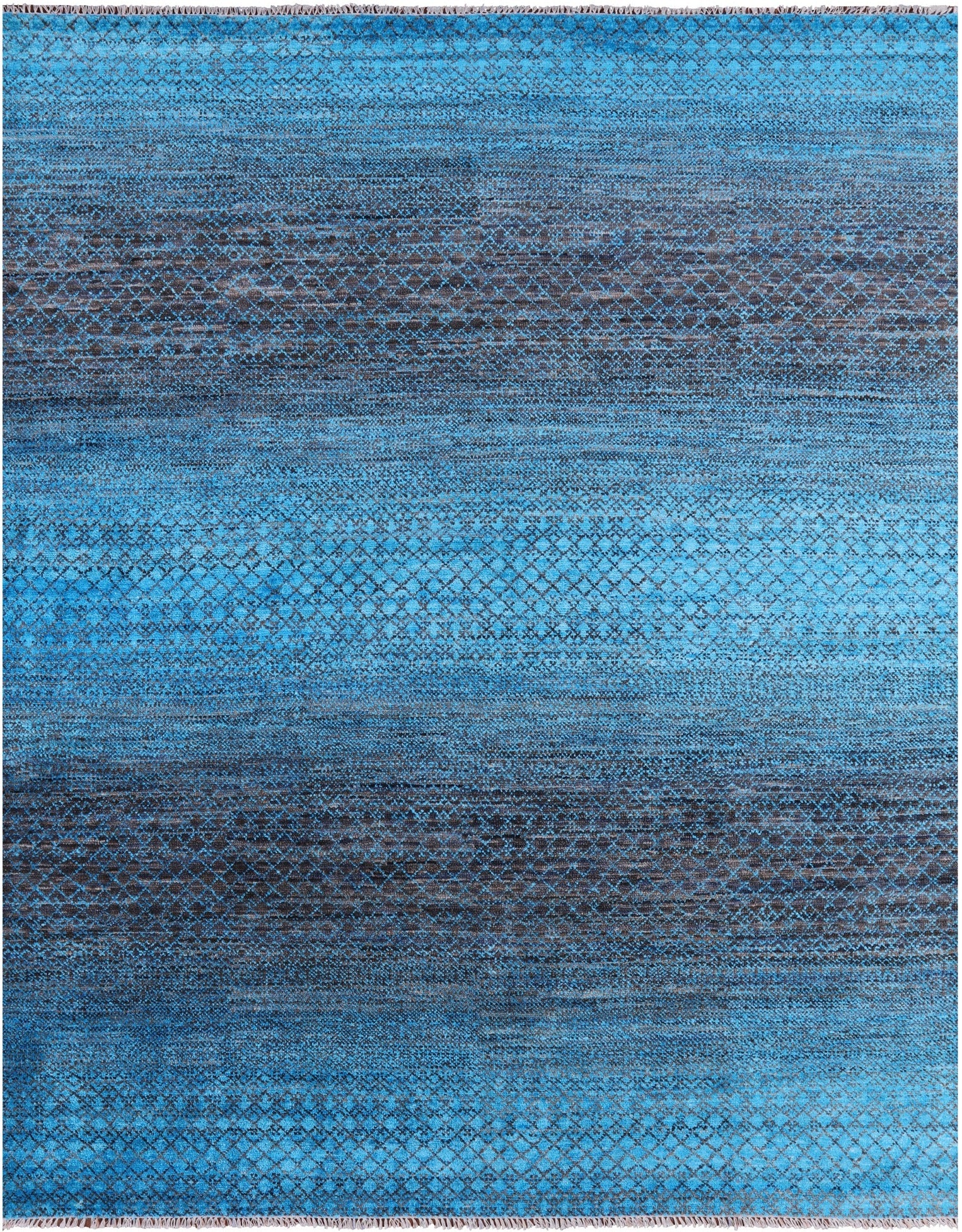 Savannah Grass Hand Knotted Wool & Silk Rug - 8' 1" X 10' 2" - Golden Nile