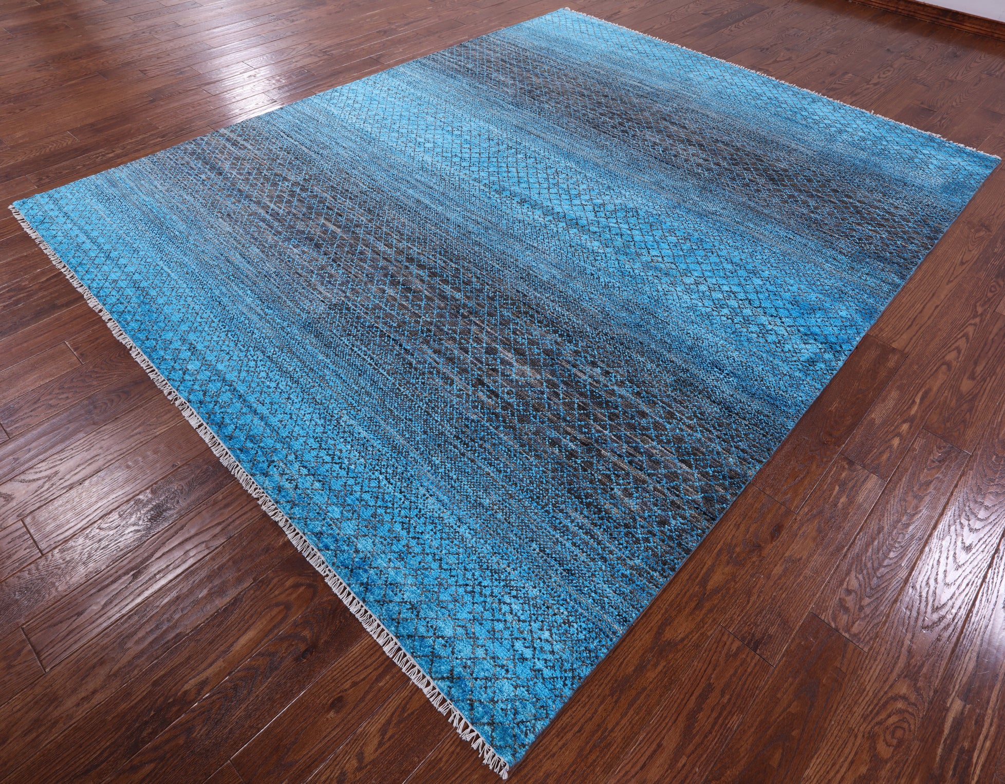 Savannah Grass Hand Knotted Wool & Silk Rug - 8' 1" X 10' 2" - Golden Nile