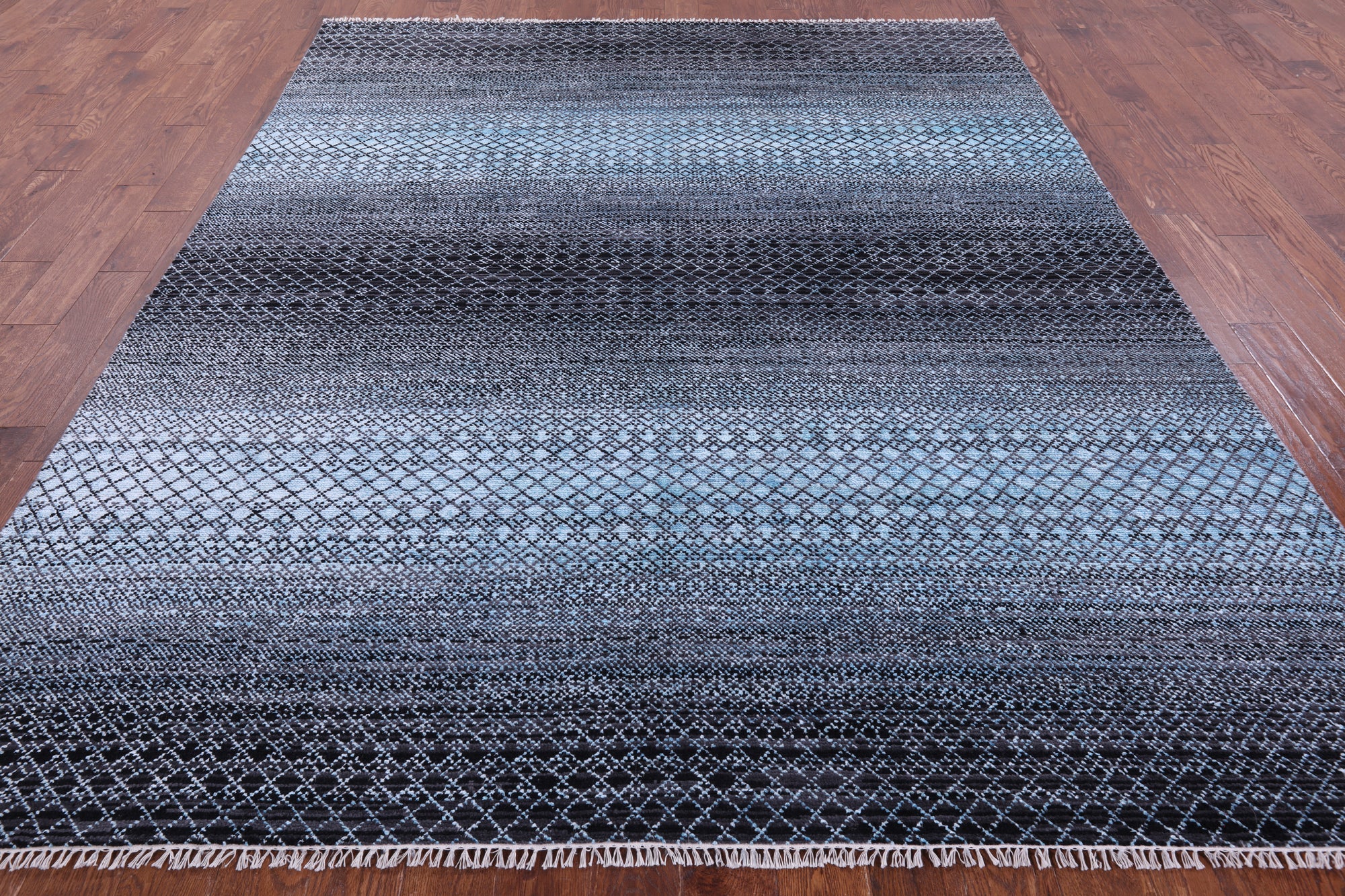 Savannah Grass Hand Knotted Wool & Silk Rug - 8' 0" X 9' 10" - Golden Nile
