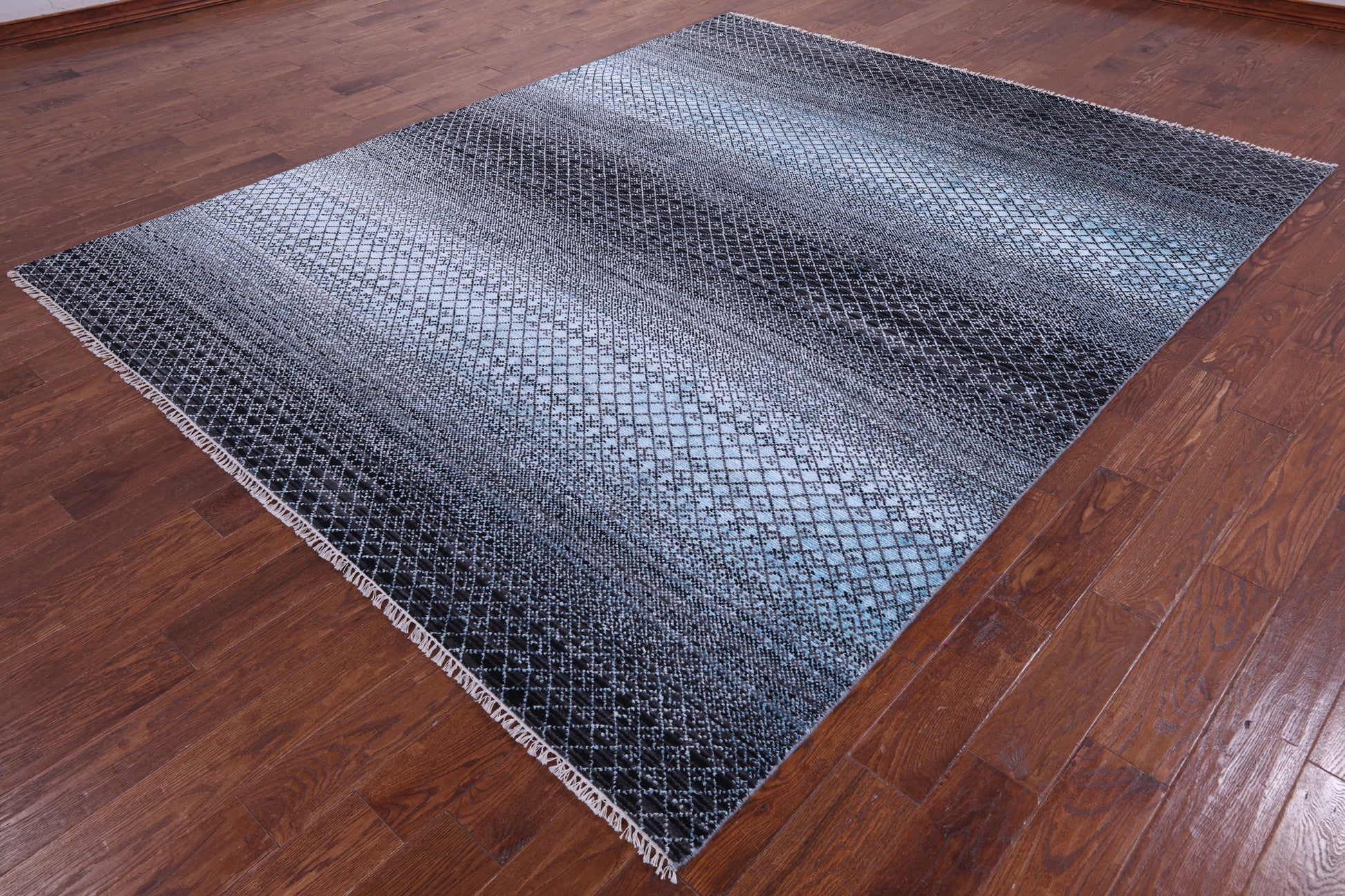 Savannah Grass Hand Knotted Wool & Silk Rug - 8' 0" X 9' 10" - Golden Nile