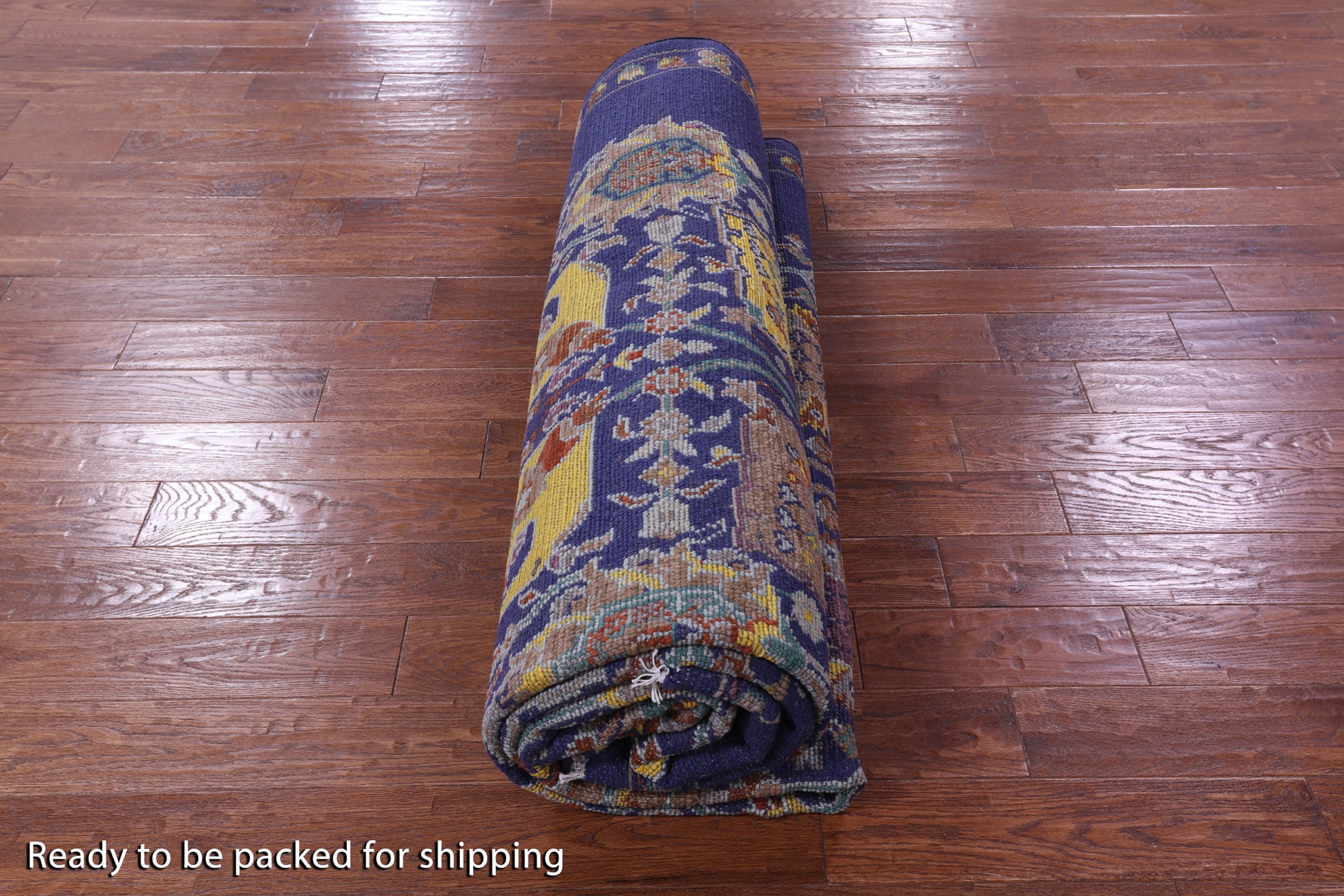 Blue Persian Tabriz Hand Knotted Wool Rug - 9' 3" X 12' 3" - Golden Nile