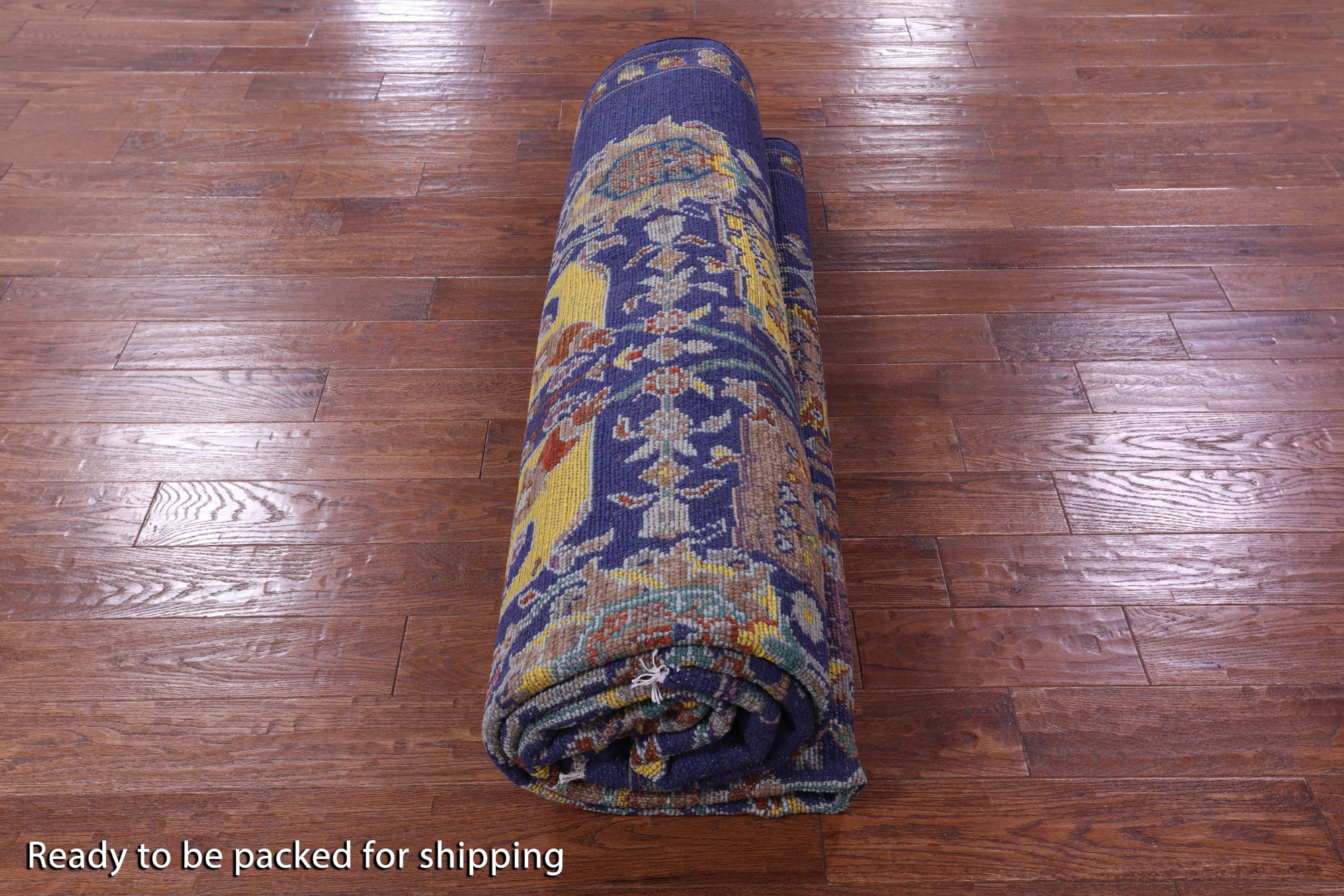 Blue Persian Tabriz Hand Knotted Wool Rug - 9' 3" X 12' 3" - Golden Nile