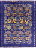 Blue Persian Tabriz Hand Knotted Wool Rug - 9' 3" X 12' 3" - Golden Nile