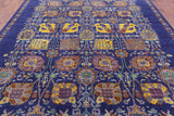 Blue Persian Tabriz Hand Knotted Wool Rug - 9' 3" X 12' 3" - Golden Nile