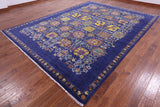 Blue Persian Tabriz Hand Knotted Wool Rug - 9' 3" X 12' 3" - Golden Nile