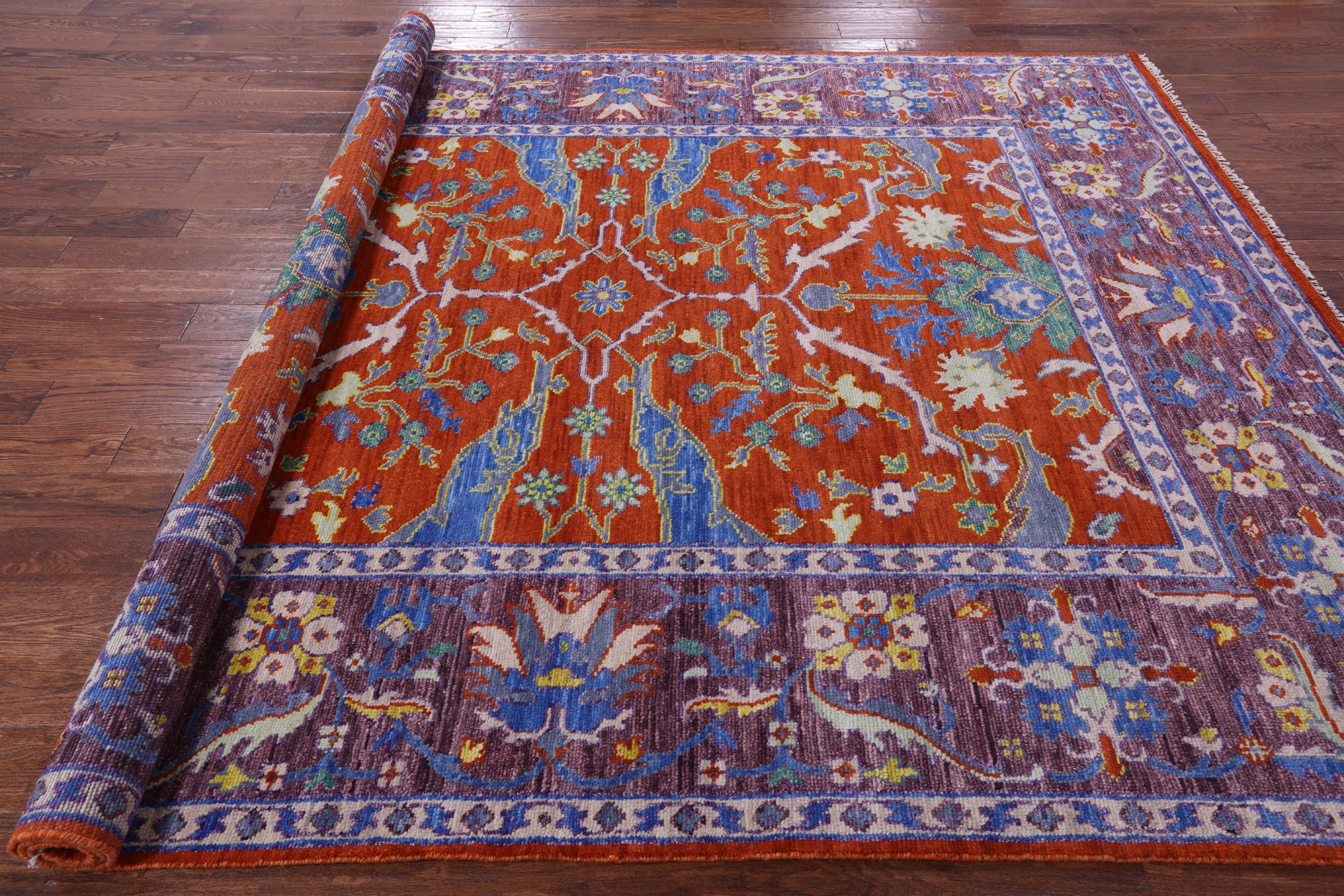 Turkish Oushak Hand Knotted Wool Rug - 8' 3" X 10' 2" - Golden Nile