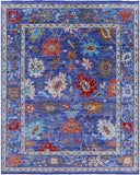Blue Turkish Oushak Hand Knotted Wool Rug - 8' 1" X 10' 1" - Golden Nile