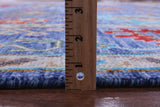 Blue Turkish Oushak Hand Knotted Wool Rug - 8' 1" X 10' 1" - Golden Nile