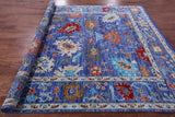Blue Turkish Oushak Hand Knotted Wool Rug - 8' 1" X 10' 1" - Golden Nile