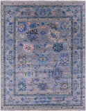Grey Turkish Oushak Hand Knotted Wool Rug - 8' 3" X 10' 7" - Golden Nile