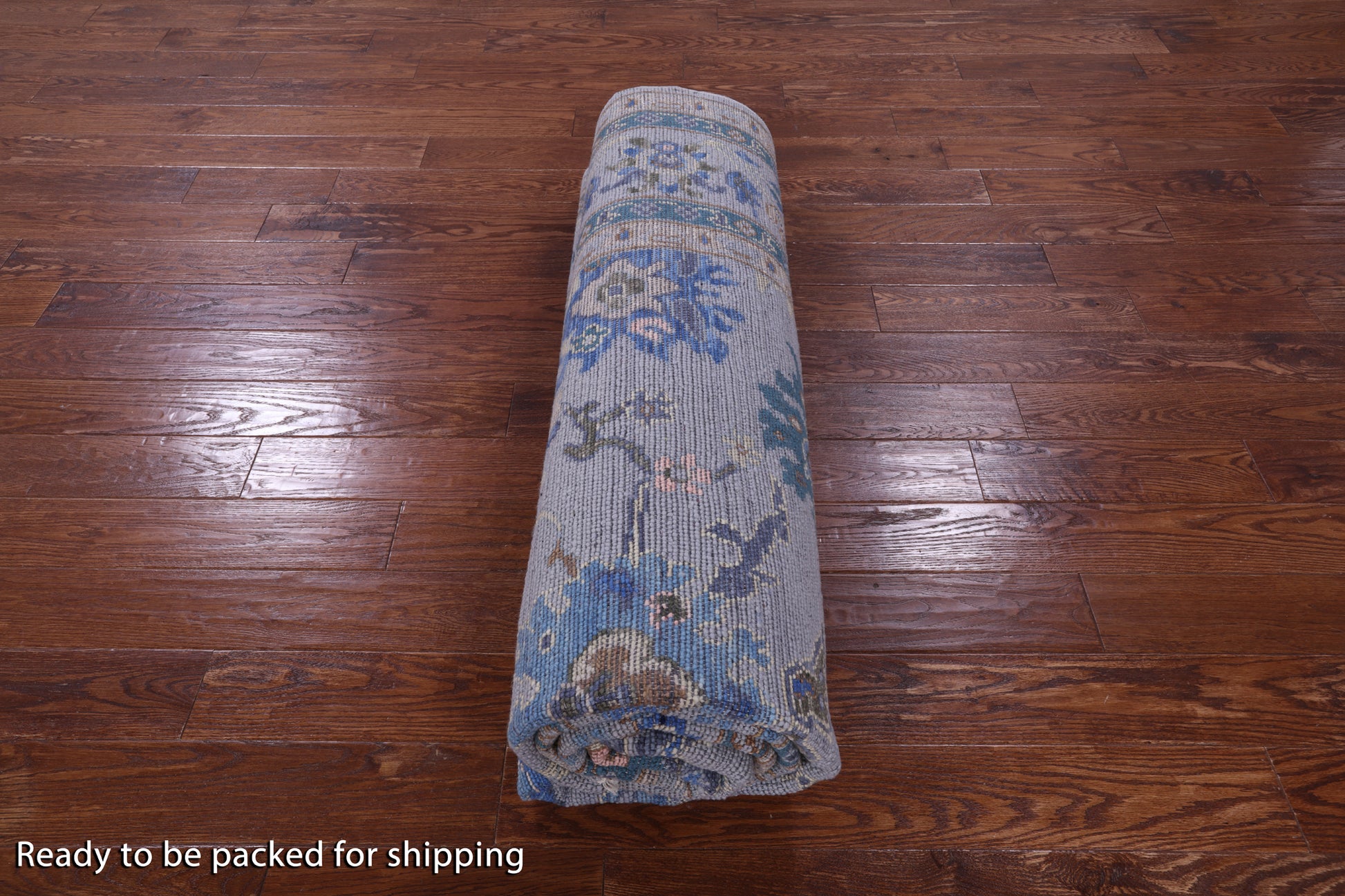 Grey Turkish Oushak Hand Knotted Wool Rug - 8' 3" X 10' 7" - Golden Nile