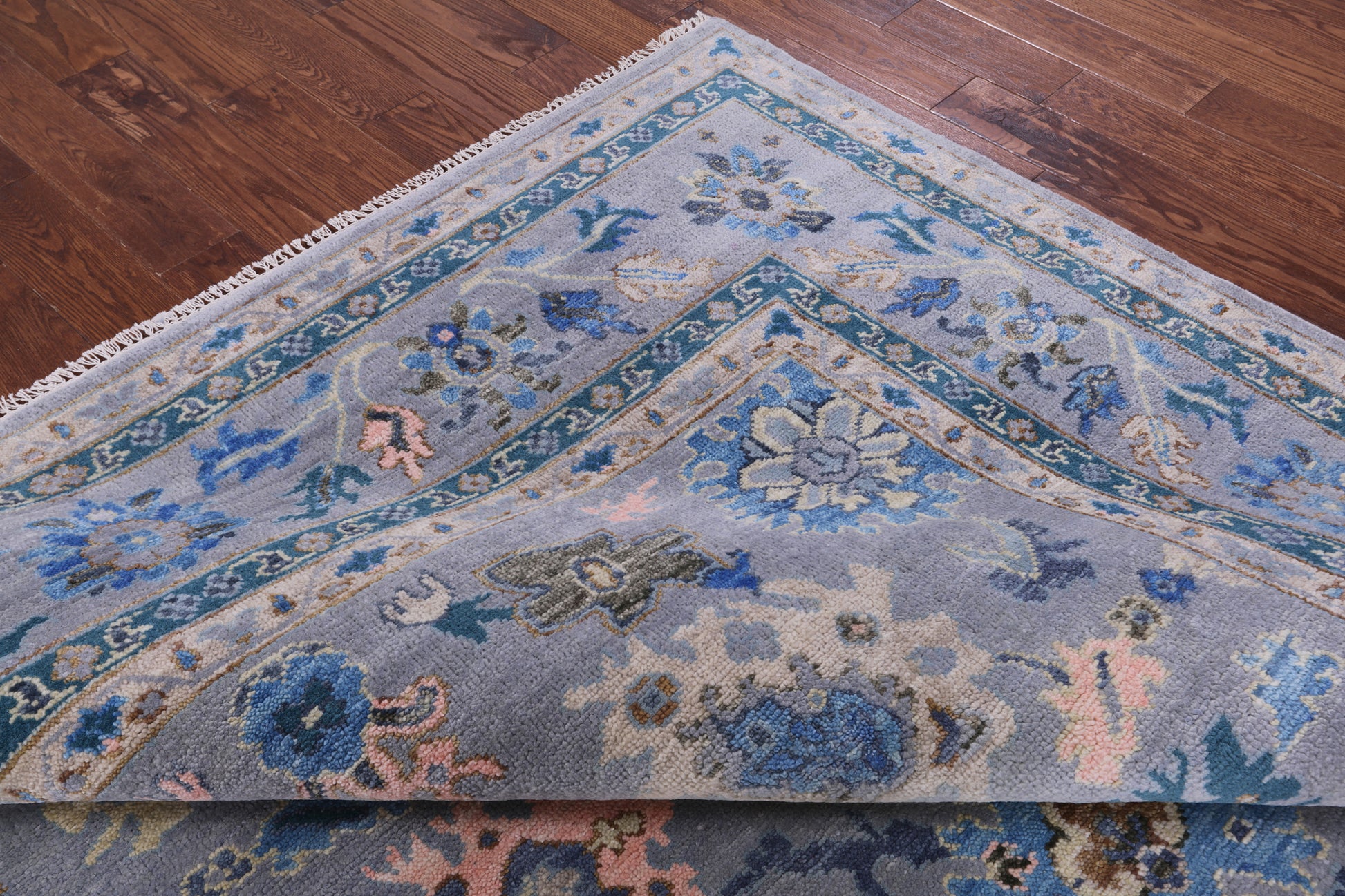 Grey Turkish Oushak Hand Knotted Wool Rug - 8' 3" X 10' 7" - Golden Nile