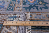 Grey Turkish Oushak Hand Knotted Wool Rug - 8' 3" X 10' 7" - Golden Nile