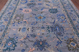 Grey Turkish Oushak Hand Knotted Wool Rug - 8' 3" X 10' 7" - Golden Nile