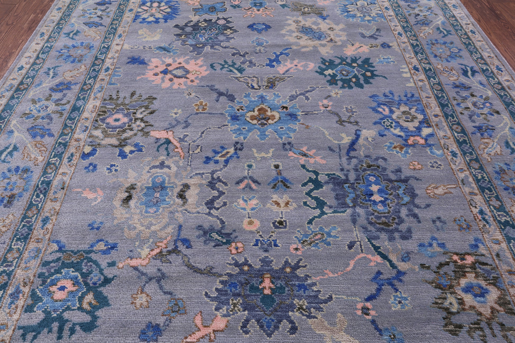 Grey Turkish Oushak Hand Knotted Wool Rug - 8' 3" X 10' 7" - Golden Nile