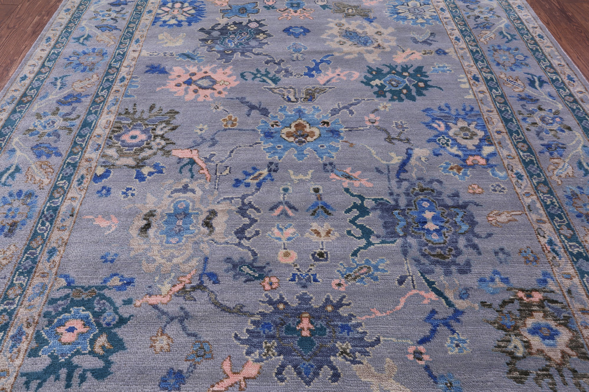 Grey Turkish Oushak Hand Knotted Wool Rug - 8' 3" X 10' 7" - Golden Nile