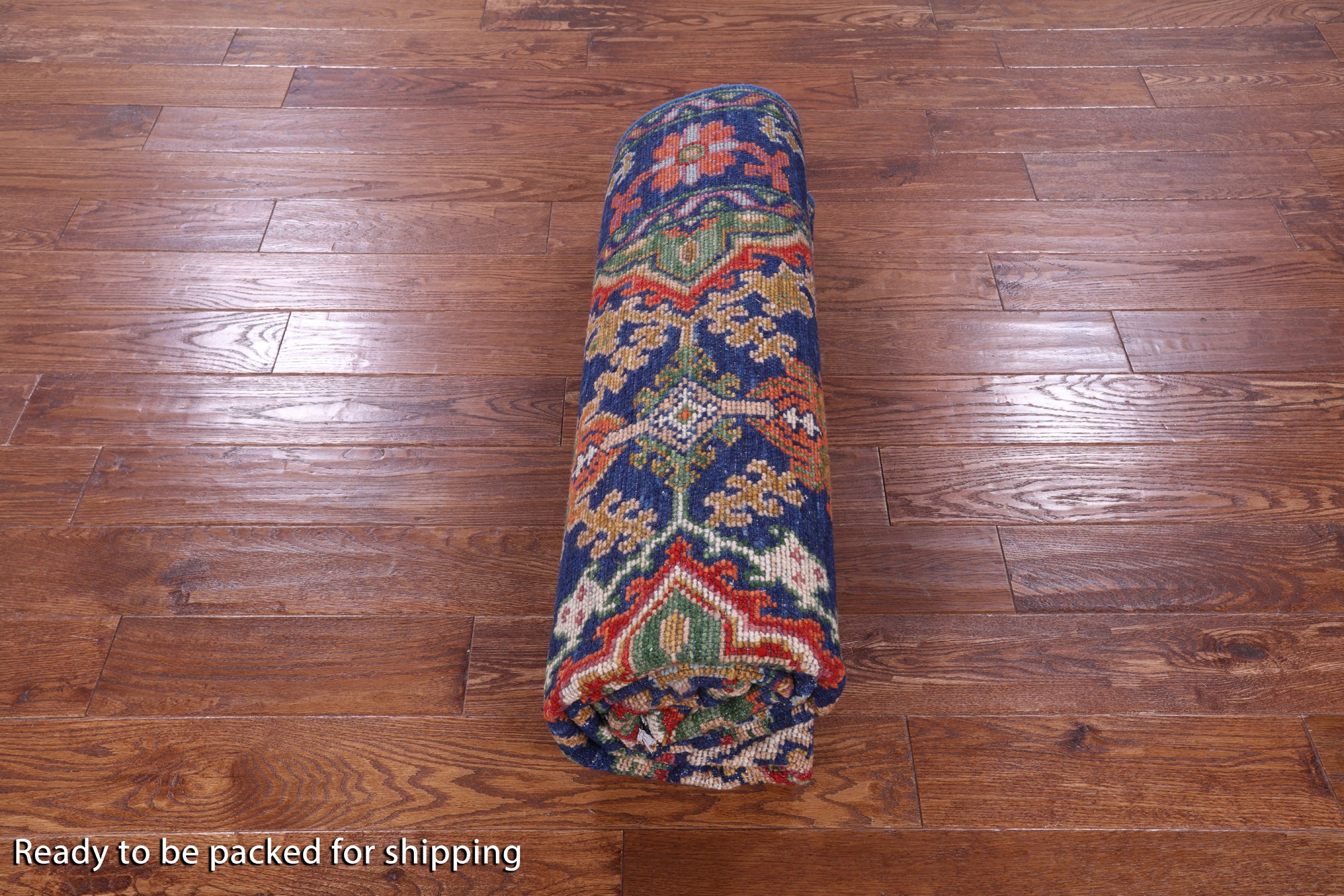Blue Turkish Oushak Hand Knotted Wool Rug - 6' 1" X 8' 11" - Golden Nile