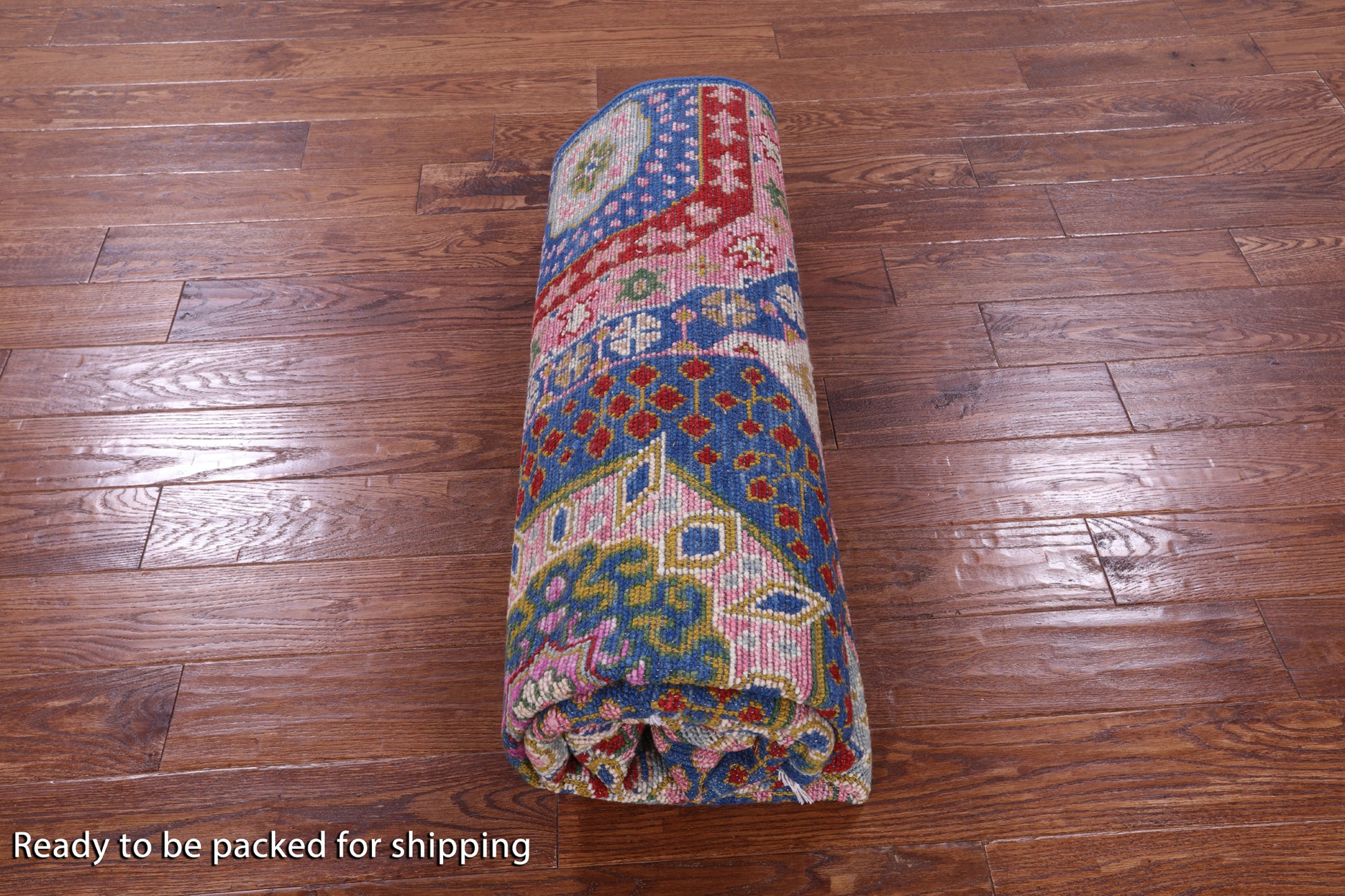 Geometric Persian Mamluk Handmade Wool Rug - 6' 0" X 9' 2" - Golden Nile