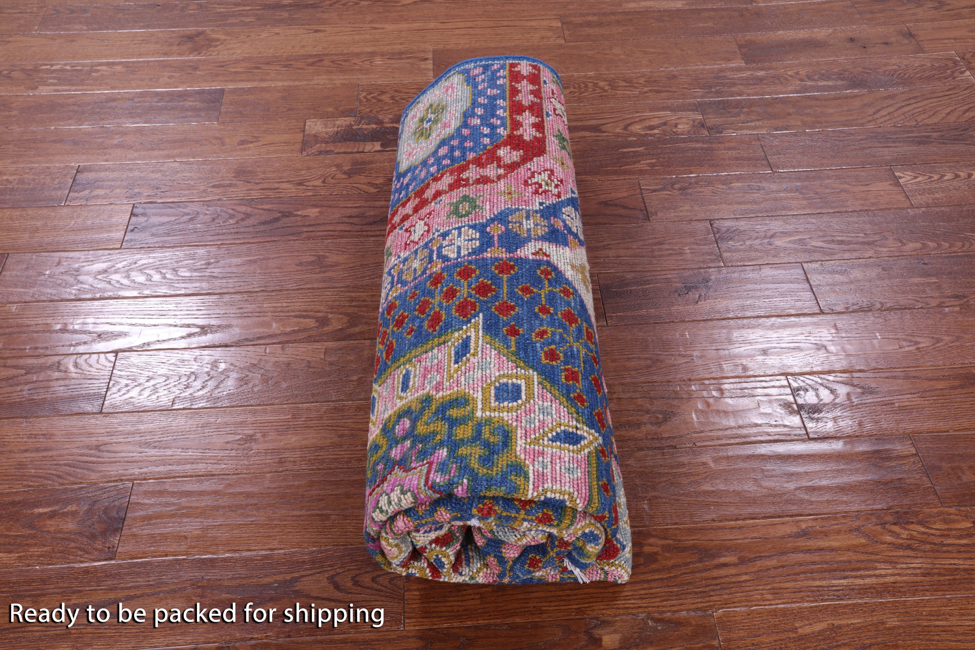 Geometric Persian Mamluk Handmade Wool Rug - 6' 0" X 9' 2" - Golden Nile