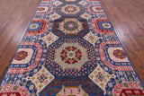 Geometric Persian Mamluk Handmade Wool Rug - 6' 0" X 9' 2" - Golden Nile