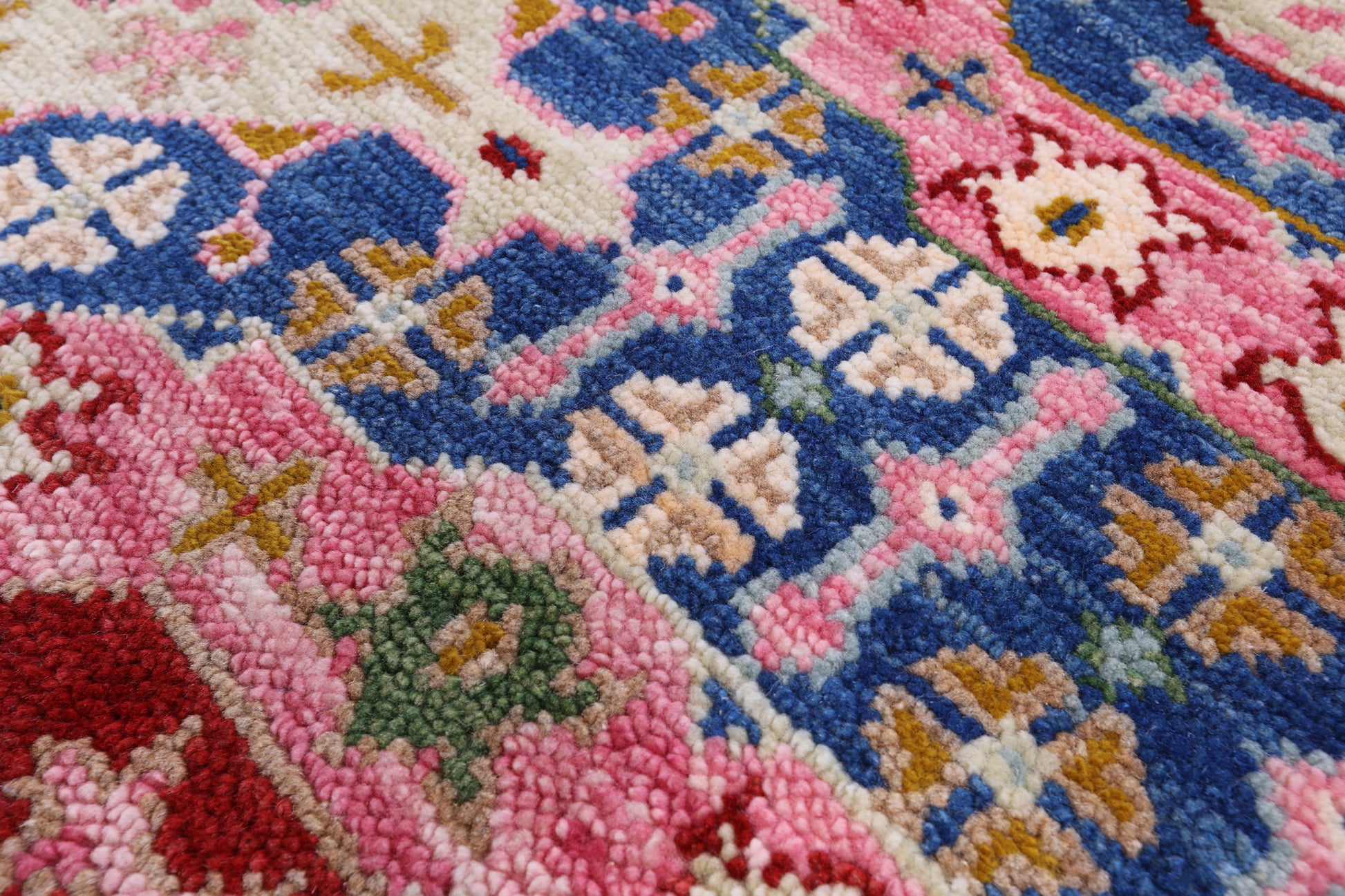 Geometric Persian Mamluk Handmade Wool Rug - 6' 0" X 9' 2" - Golden Nile