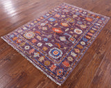 Turkish Oushak Hand Knotted Wool Rug - 4' 3" X 6' 1" - Golden Nile