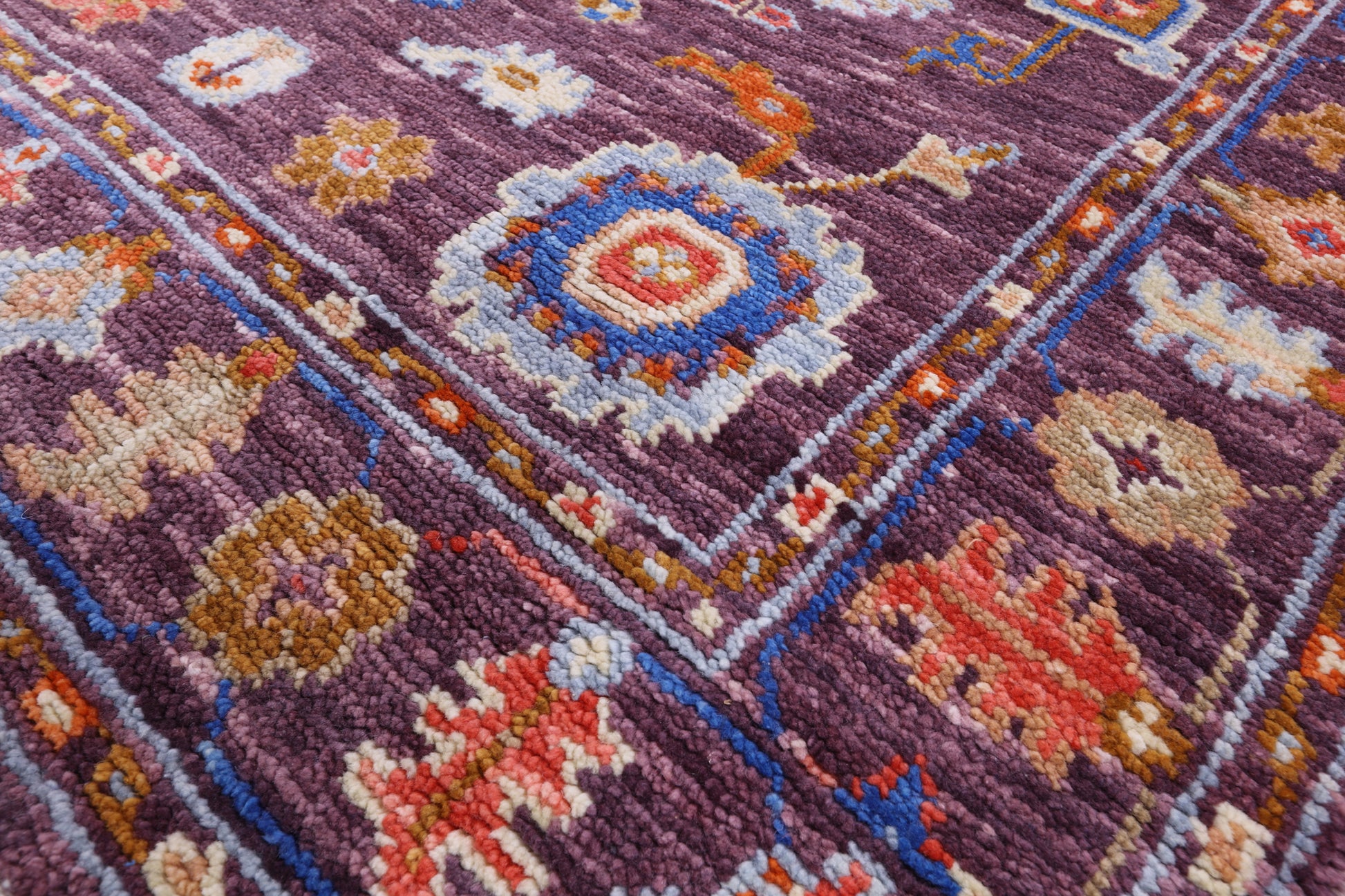 Turkish Oushak Hand Knotted Wool Rug - 4' 3" X 6' 1" - Golden Nile